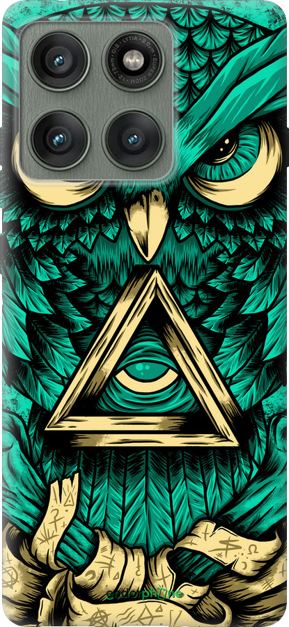 Силіконовий чехол Сова Арт-тату для Motorola Edge 60 Pro 5G - 3971u-4020 изображение 