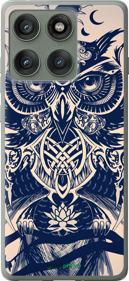 Силиконовый чехол Узорчатая сова для Motorola Edge 60 Pro 5G - 4000u-4020 изображение 