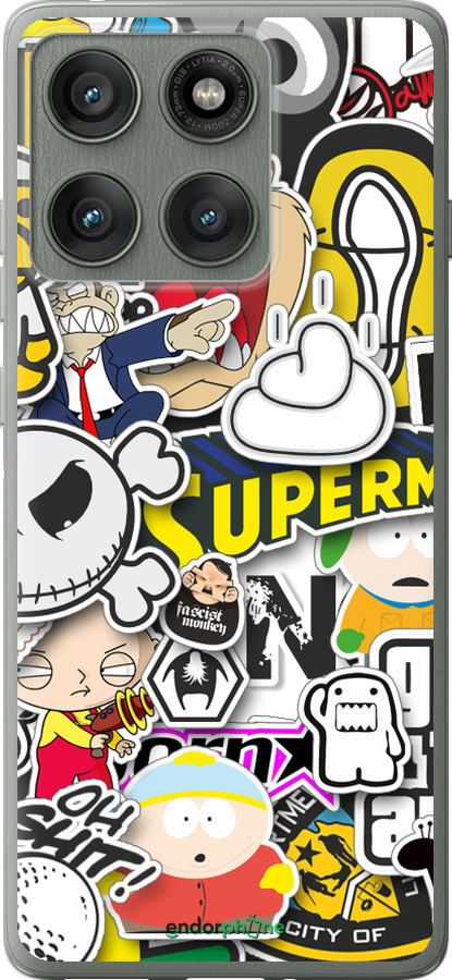 Силиконовый чехол Popular logos для Motorola Edge 60 Pro 5G - 4023u-4020 изображение 