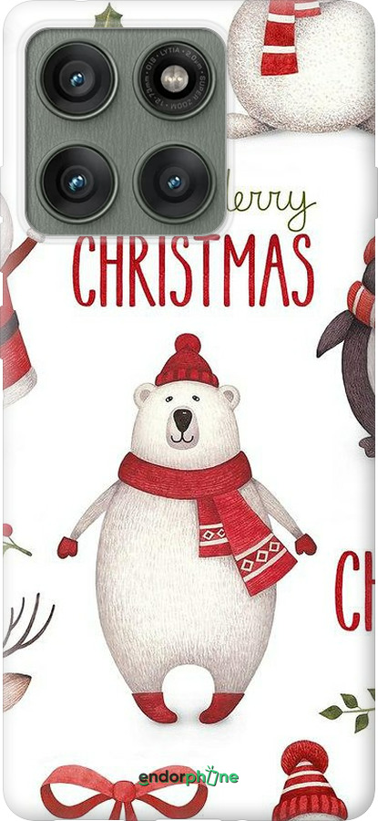 Силиконовый чехол Merry Christmas для Motorola Edge 60 Pro 5G - 4106u-4020 изображение 