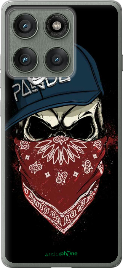 Силиконовый чехол Череп в кепке для Motorola Edge 60 Pro 5G - 4127u-4020 изображение 