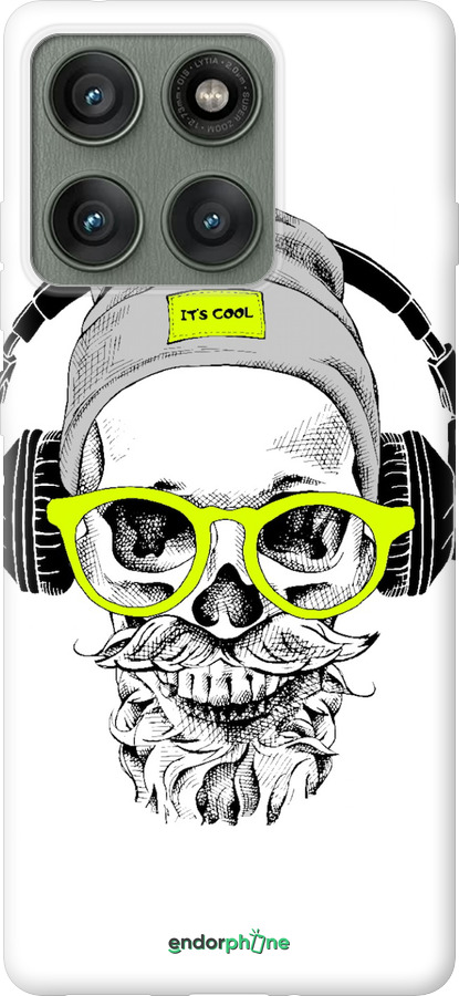 Силиконовый чехол Череп в очках и наушниках для Motorola Edge 60 Pro 5G - 4144u-4020 изображение 