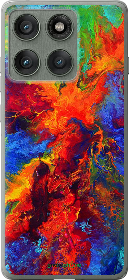 Силиконовый чехол Акварель на холсте для Motorola Edge 60 Pro 5G - 4150u-4020 изображение 