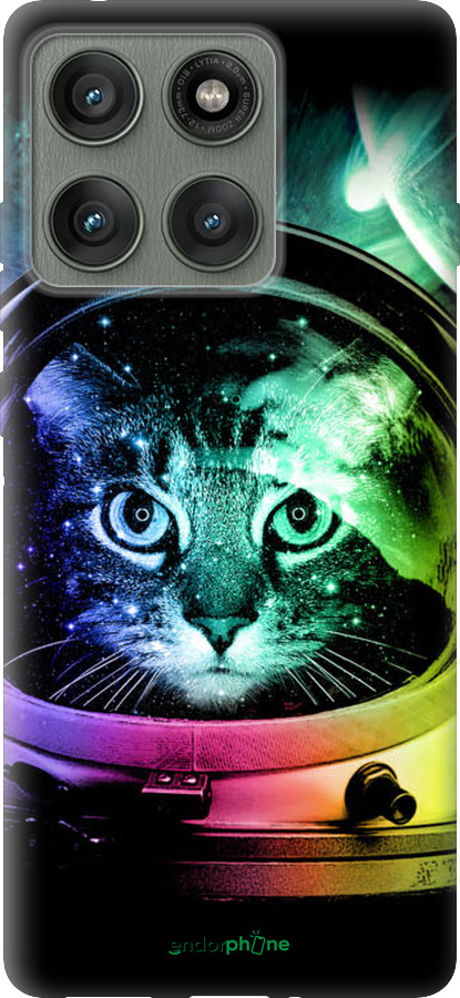 Силиконовый чехол Кот-астронавт для Motorola Edge 60 Pro 5G - 4154u-4020 изображение 