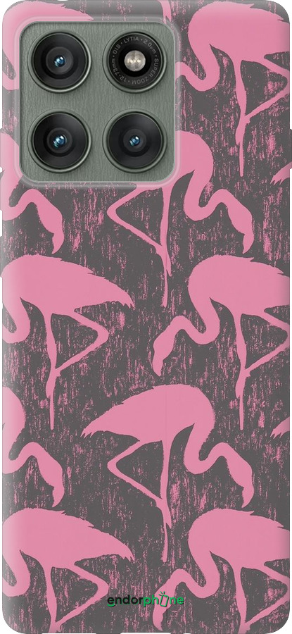 Силиконовый чехол Vintage-Flamingos для Motorola Edge 60 Pro 5G - 4171u-4020 изображение 