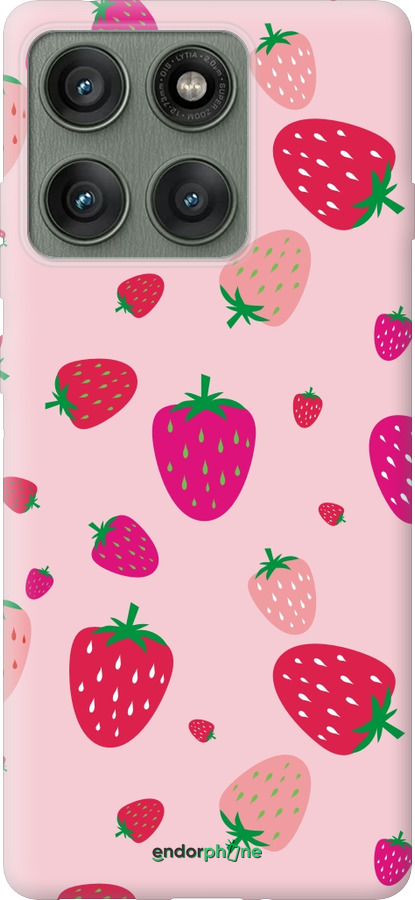 Силиконовый чехол Клубнички для Motorola Edge 60 Pro 5G - 4332u-4020 изображение 
