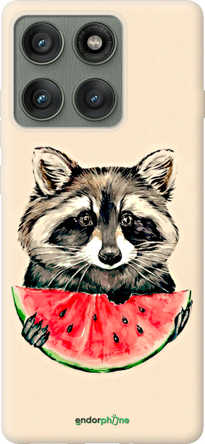 Силиконовый чехол Енотик с арбузом для Motorola Edge 60 Pro 5G - 4605u-4020 изображение 