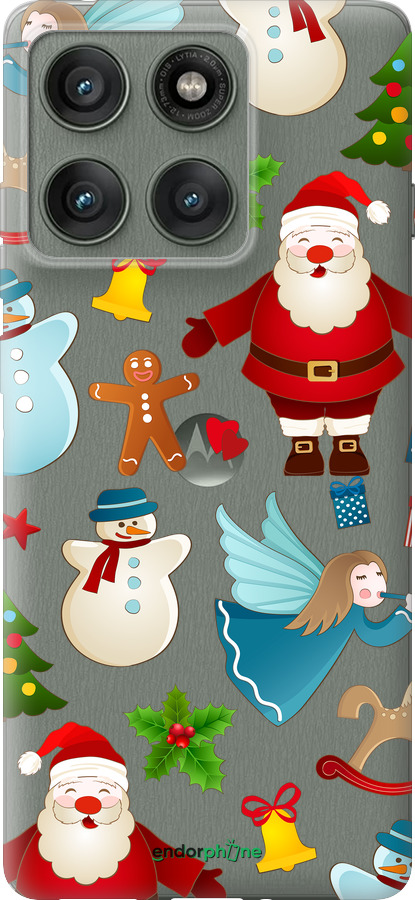 Силиконовый чехол Новогодний 1 для Motorola Edge 60 Pro 5G - 4614u-4020 изображение 