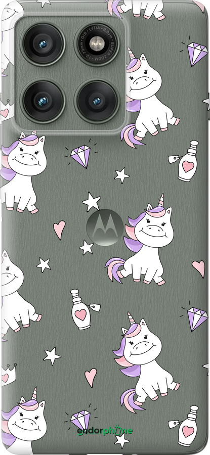 Силиконовый чехол Единорожка v2 для Motorola Edge 60 Pro 5G - 4703u-4020 изображение 