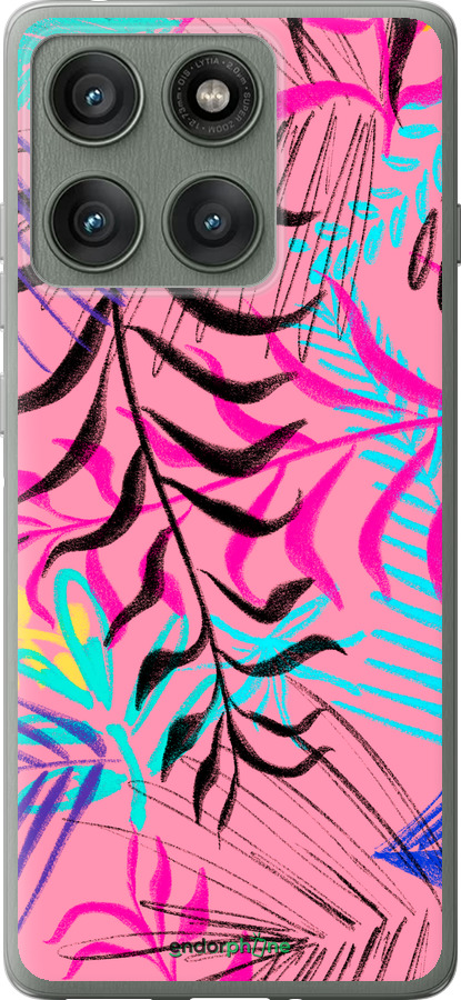 Силиконовый чехол Растительный узор 2 для Motorola Edge 60 Pro 5G - 4740u-4020 изображение 