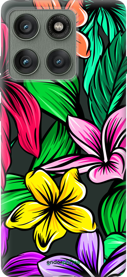 Силиконовый чехол Тропические цветы 1 для Motorola Edge 60 Pro 5G - 4753u-4020 изображение 