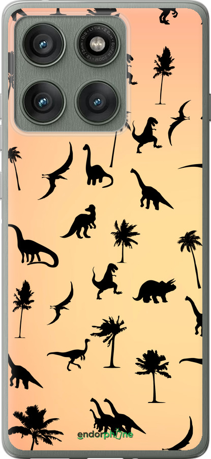 Силиконовый чехол Динозаврики 1 для Motorola Edge 60 Pro 5G - 4772u-4020 изображение 