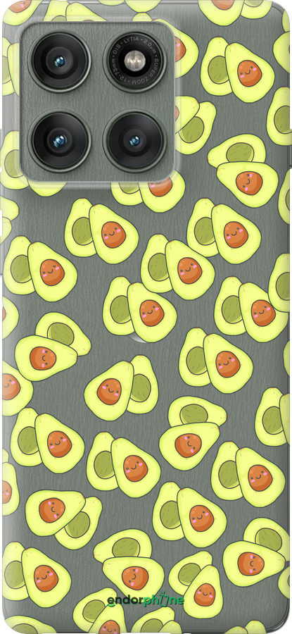 Силиконовый чехол Весёлые авокадо для Motorola Edge 60 Pro 5G - 4799u-4020 изображение 
