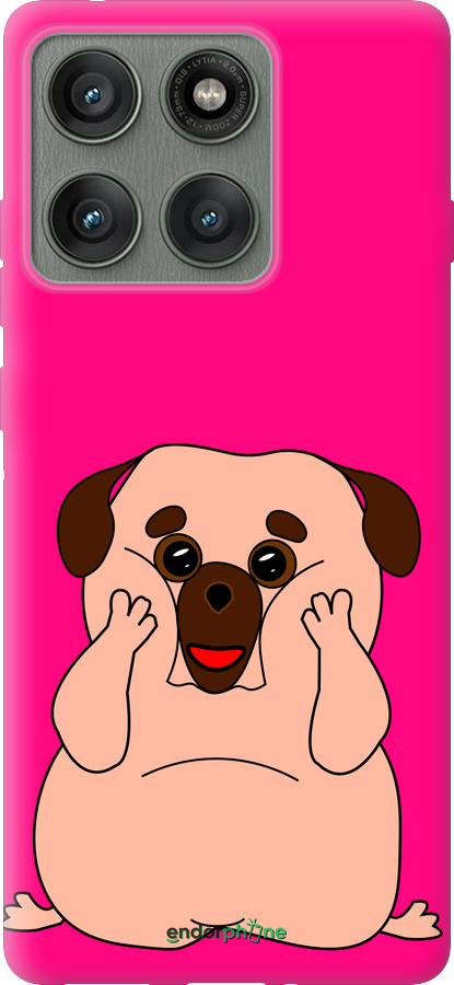 Силиконовый чехол Весёлый мопс для Motorola Edge 60 Pro 5G - 4908u-4020 изображение 