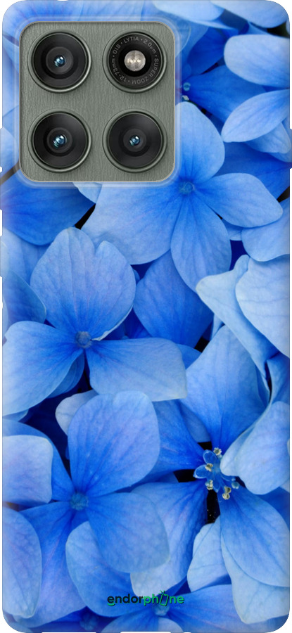 Силіконовий чехол Сині квіти для Motorola Edge 60 Pro 5G - 526u-4020 изображение 