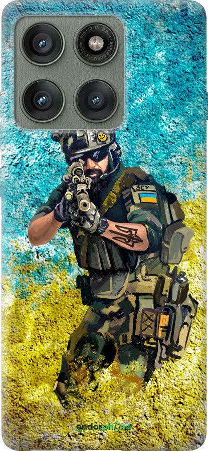 Силиконовый чехол Воин ЗСУ для Motorola Edge 60 Pro 5G - 5311u-4020 изображение 