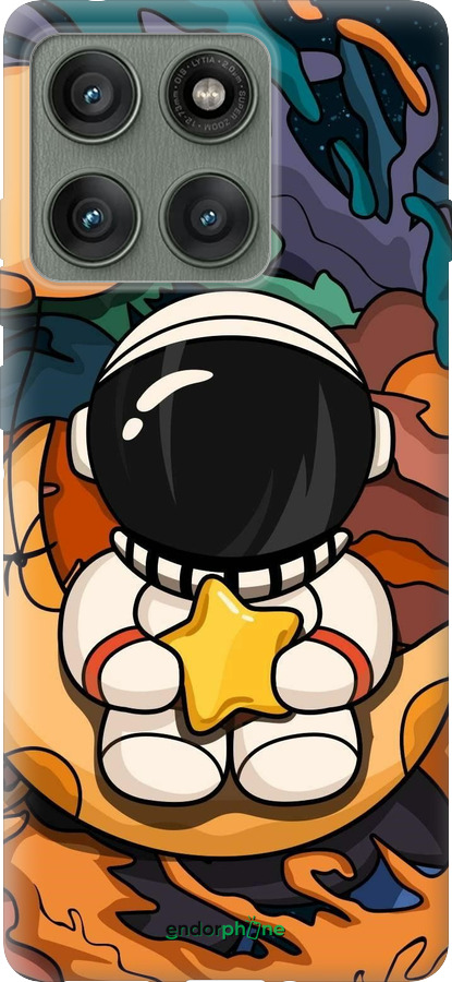 Силиконовый чехол Астронавт и звезда для Motorola Edge 60 Pro 5G - 5326u-4020 изображение 