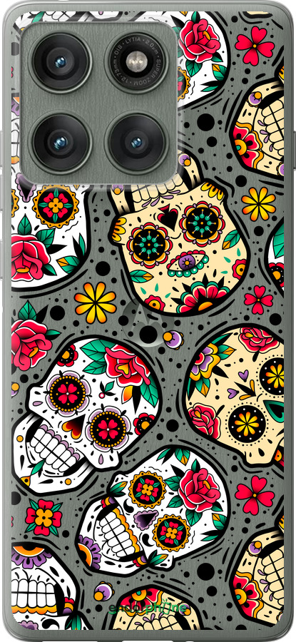 Силіконовий чехол Черепи для Motorola Edge 60 Pro 5G - 5471u-4020 изображение 