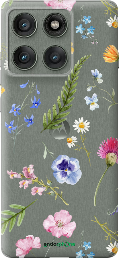 Силіконовий чехол Квітковий фон v2 для Motorola Edge 60 Pro 5G - 5472u-4020 изображение 