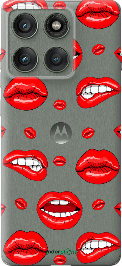 Силіконовий чехол Губи v3 для Motorola Edge 60 Pro 5G - 5477u-4020 изображение 