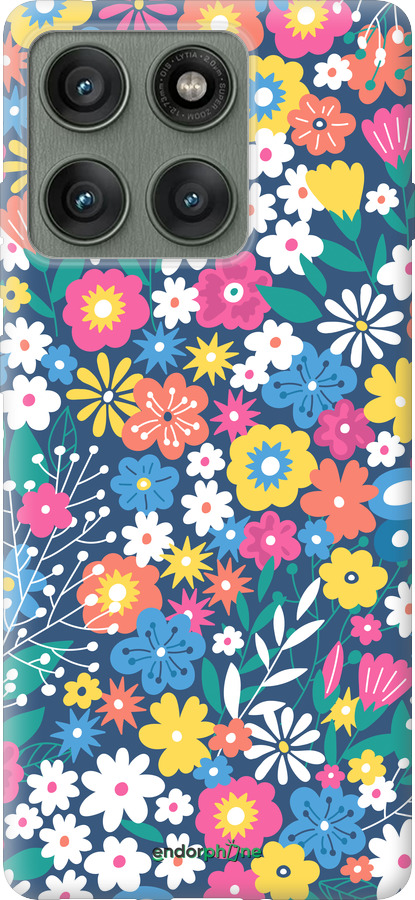 Силіконовий чехол Квітковий фон v4 для Motorola Edge 60 Pro 5G - 5494u-4020 изображение 