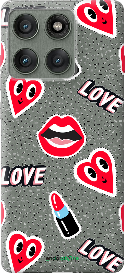 Силиконовый чехол Стикеры v3 для Motorola Edge 60 Pro 5G - 5502u-4020 изображение 