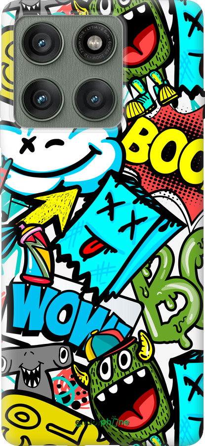 Силиконовый чехол Стикеры v4 для Motorola Edge 60 Pro 5G - 5508u-4020 изображение 