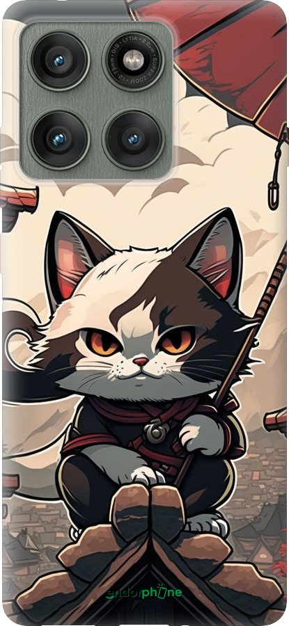 Силиконовый чехол Япония - кот на крыше для Motorola Edge 60 Pro 5G - 5582u-4020 изображение 