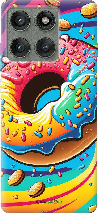 Силиконовый чехол Пончик радуга для Motorola Edge 60 Pro 5G - 5584u-4020 изображение 