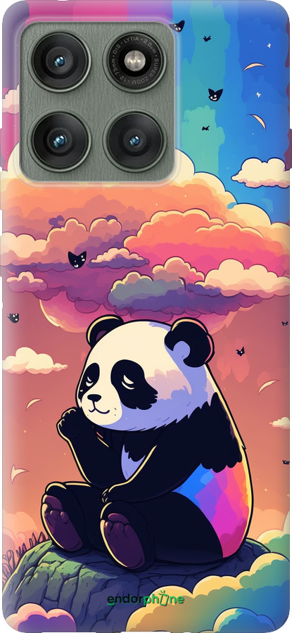 Силиконовый чехол Панда в облаках для Motorola Edge 60 Pro 5G - 5585u-4020 изображение 
