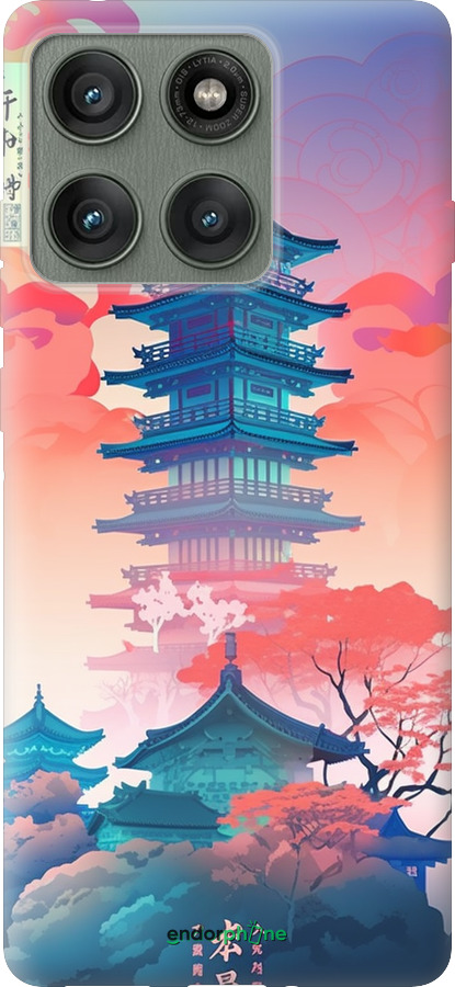 Силиконовый чехол Япония монастырь для Motorola Edge 60 Pro 5G - 5590u-4020 изображение 