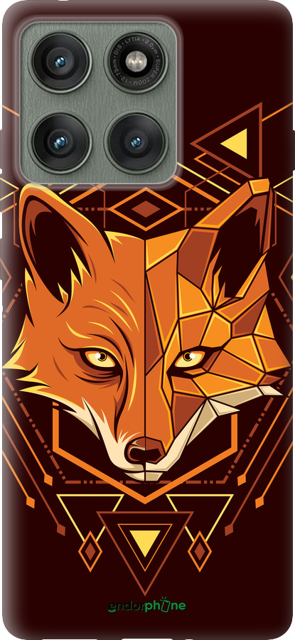 Силиконовый чехол Лиса геометрия для Motorola Edge 60 Pro 5G - 5607u-4020 изображение 