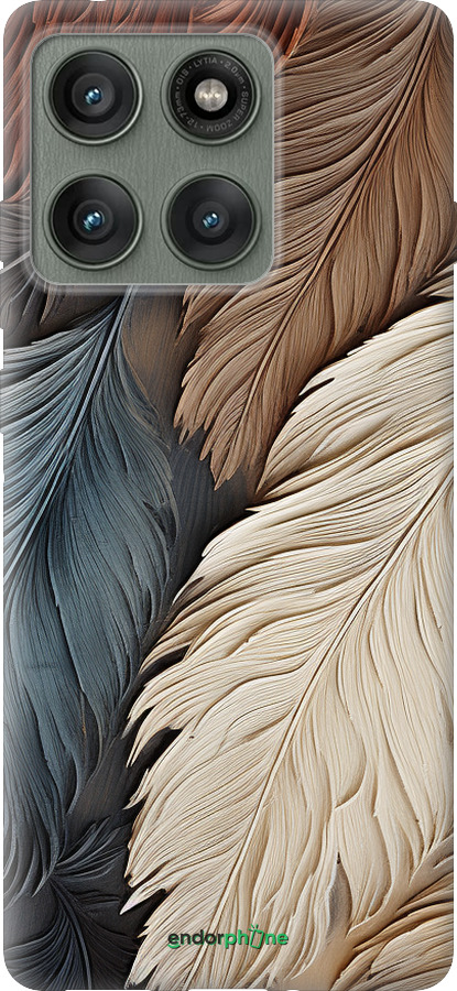 Силиконовый чехол Листья в стиле бохо для Motorola Edge 60 Pro 5G - 5643u-4020 изображение 