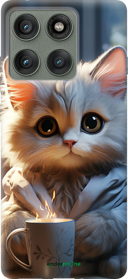 Силиконовый чехол White cat для Motorola Edge 60 Pro 5G - 5646u-4020 изображение 