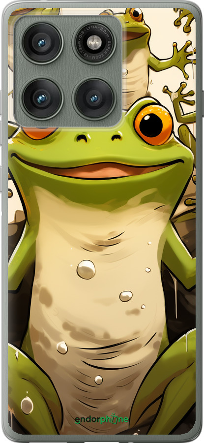 Силиконовый чехол Веселая жаба для Motorola Edge 60 Pro 5G - 5658u-4020 изображение 