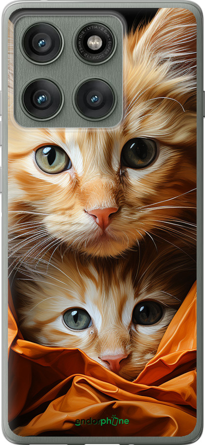 Силиконовый чехол Котики 2 для Motorola Edge 60 Pro 5G - 5664u-4020 изображение 
