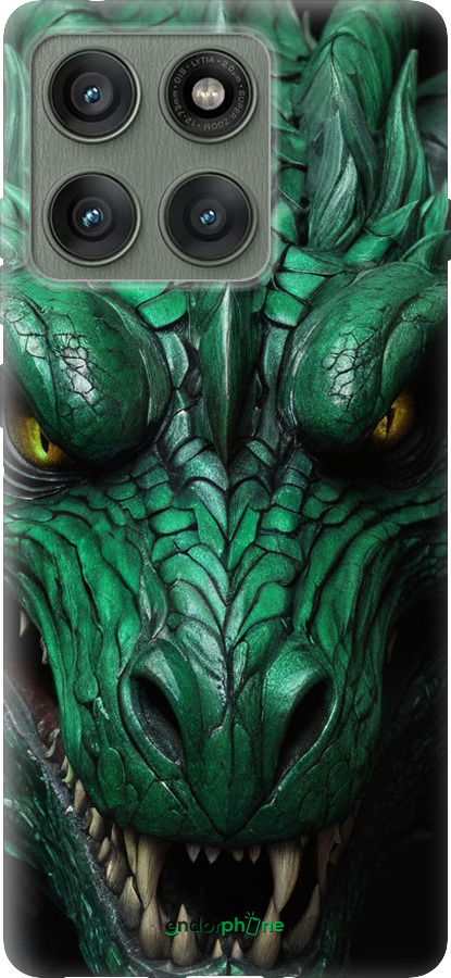Силиконовый чехол Зелёный дракон v2 для Motorola Edge 60 Pro 5G - 5817u-4020 изображение 