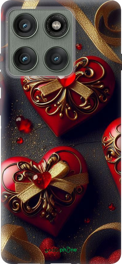 Силиконовый чехол Сердечки v4 для Motorola Edge 60 Pro 5G - 5834u-4020 изображение 