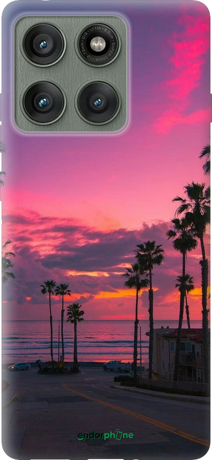 Силиконовый чехол Пальмы для Motorola Edge 60 Pro 5G - 5873u-4020 изображение 