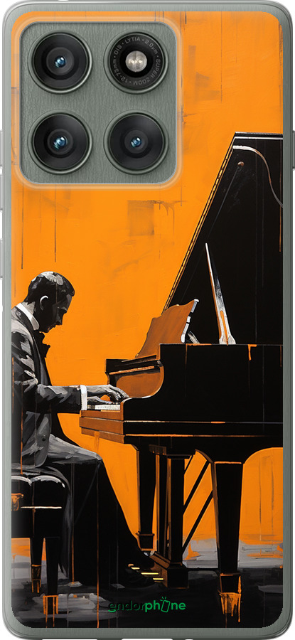 Силиконовый чехол Чехол для телефона Мужчина за Роялем для Motorola Edge 60 Pro 5G - 5938u-4020 изображение 