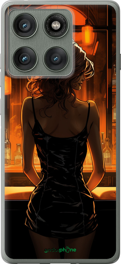 Силіконовий чехол Чохол для телефону Дівчина в барі для Motorola Edge 60 Pro 5G - 5947u-4020 изображение 