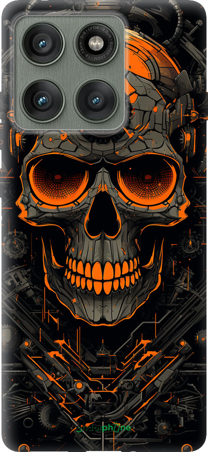 Силиконовый чехол Череп для Motorola Edge 60 Pro 5G - 5952u-4020 изображение 