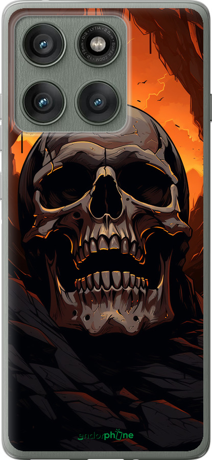 Силиконовый чехол Череп в пещере для Motorola Edge 60 Pro 5G - 5959u-4020 изображение 
