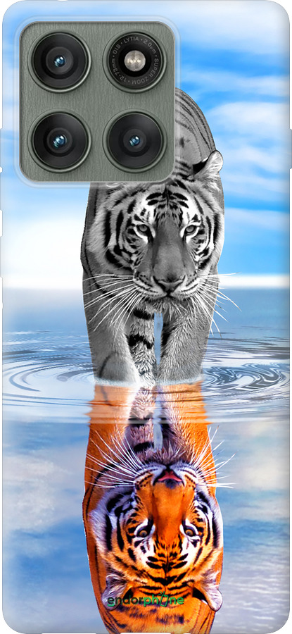 Силіконовий чехол Тигр для Motorola Edge 60 Pro 5G - 6016u-4020 изображение 