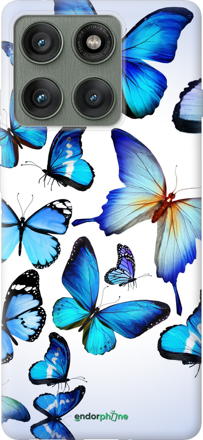 Силиконовый чехол Бабочки для Motorola Edge 60 Pro 5G - 6023u-4020 изображение 