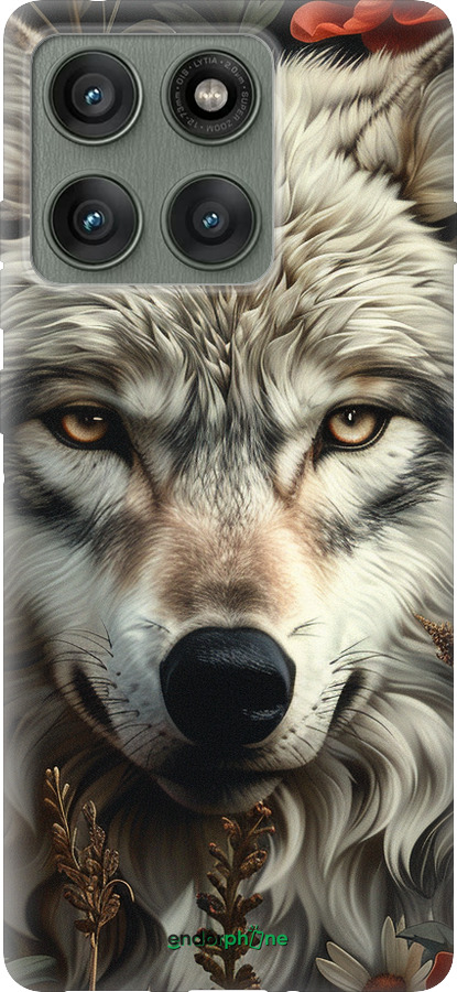 Силиконовый чехол Волчий взгляд для Motorola Edge 60 Pro 5G - 6066u-4020 изображение 