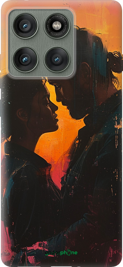 Силиконовый чехол Любовь на полотне для Motorola Edge 60 Pro 5G - 6067u-4020 изображение 