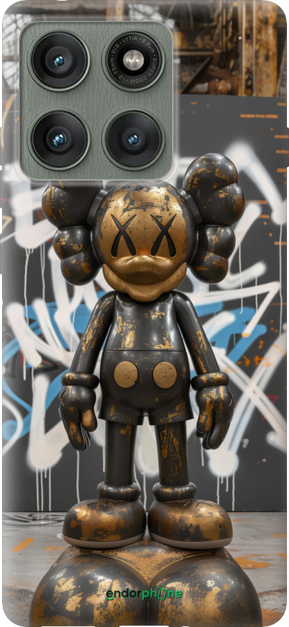 Силиконовый чехол Bronze kaws v3 для Motorola Edge 60 Pro 5G - 6099u-4020 изображение 