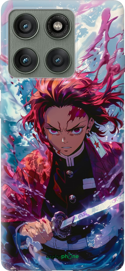 Силиконовый чехол Танджиро Камадо: Клинок рассекающий демонов для Motorola Edge 60 Pro 5G - 6111u-4020 изображение 