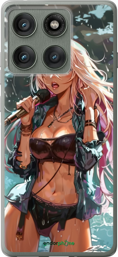 Силиконовый чехол Аниме-звезда под водопадом для Motorola Edge 60 Pro 5G - 6121u-4020 изображение 